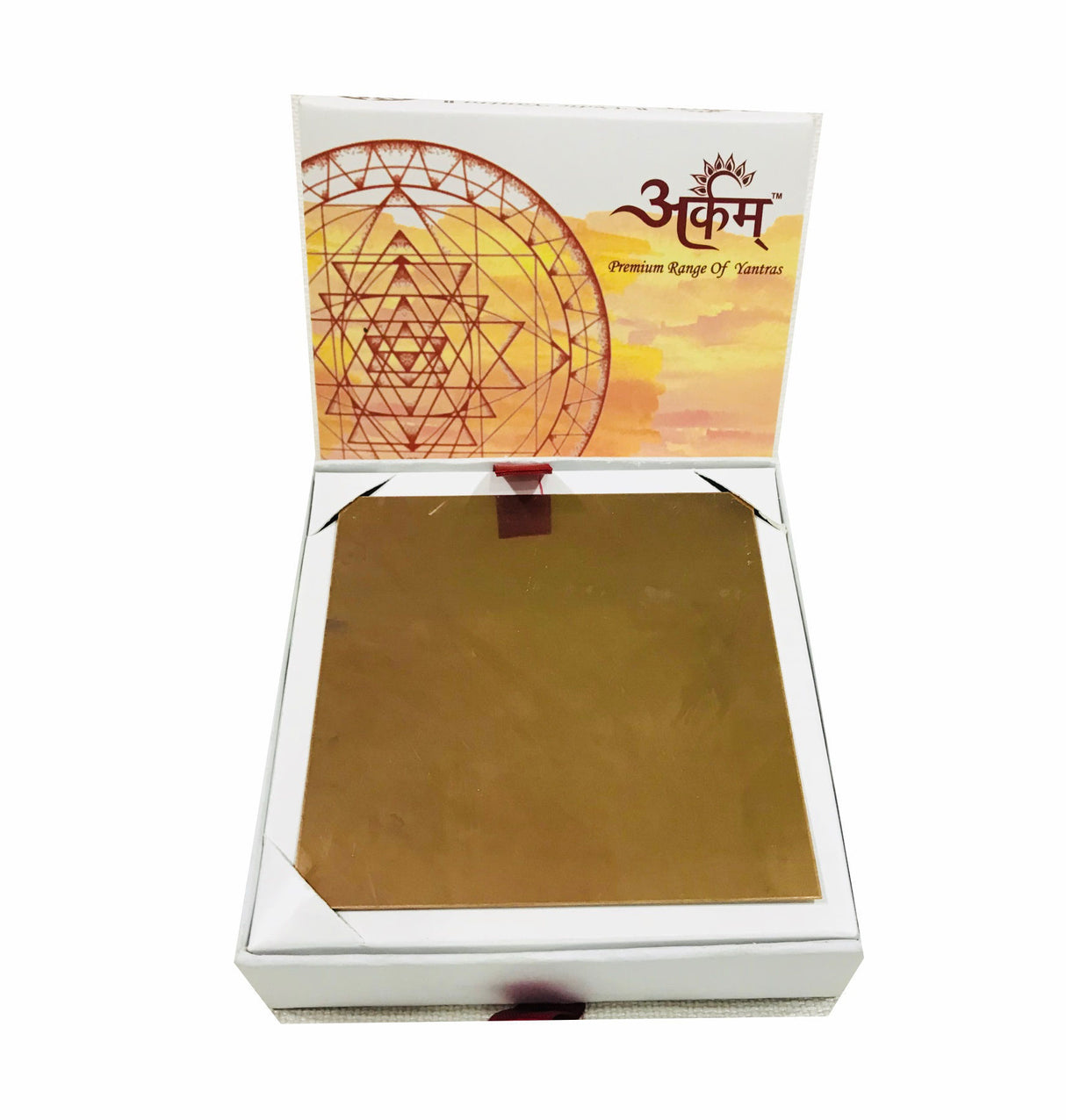 Arkam Adishakti Ambaji Beesa Yantra / Adhyashakti Ambaji Beesa Yantra Yantra - Copper - (4 x 4 inches, Brown)