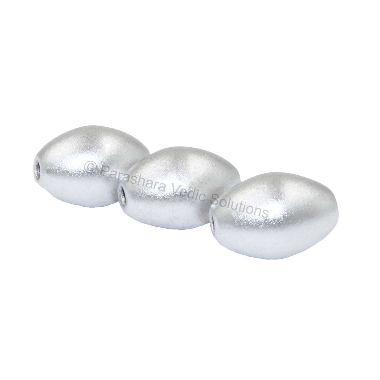 Arkam Parad Gutika/ Parad Ball/ Rasamni/ Parad Goli/ Mercury Gutika/ Mercury Ball/ Mercury Goli (10 Grams, Oval with Hole) Set of 3 - Retail Maharaj