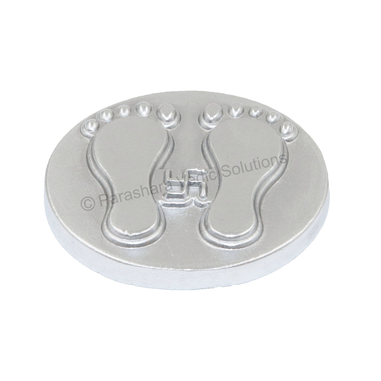 Arkam Parad Charan Paduka /Parad Lakshmiji Charan /Mercury Lakshmi Feet /Mercury Charan Paduka (88 grams) - Retail Maharaj