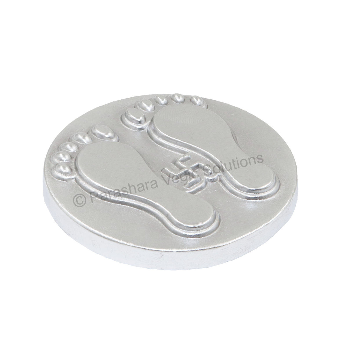 Arkam Parad Charan Paduka /Parad Lakshmiji Charan /Mercury Lakshmi Feet /Mercury Charan Paduka (88 grams) - Retail Maharaj