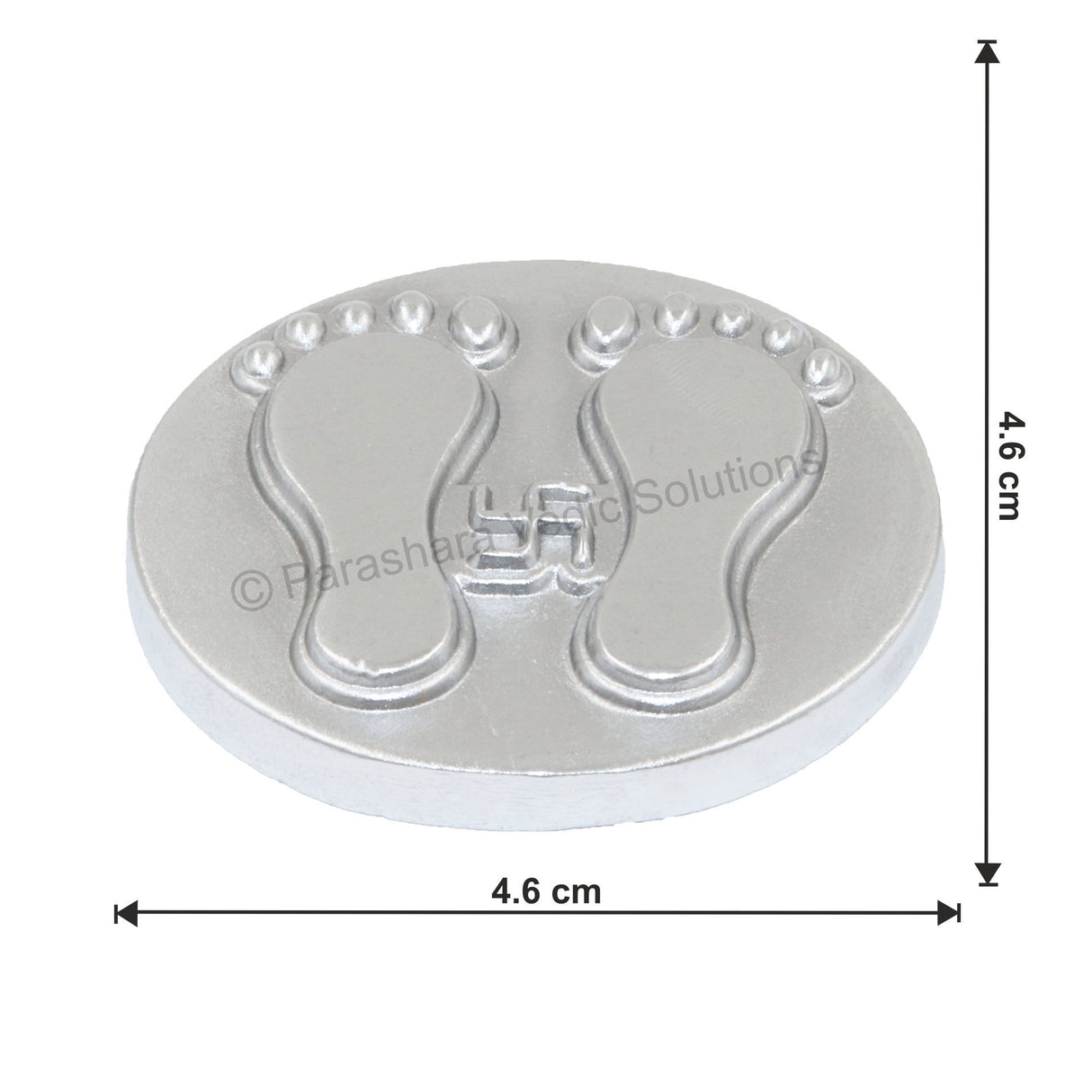 Arkam Parad Charan Paduka /Parad Lakshmiji Charan /Mercury Lakshmi Feet /Mercury Charan Paduka (88 grams) - Retail Maharaj