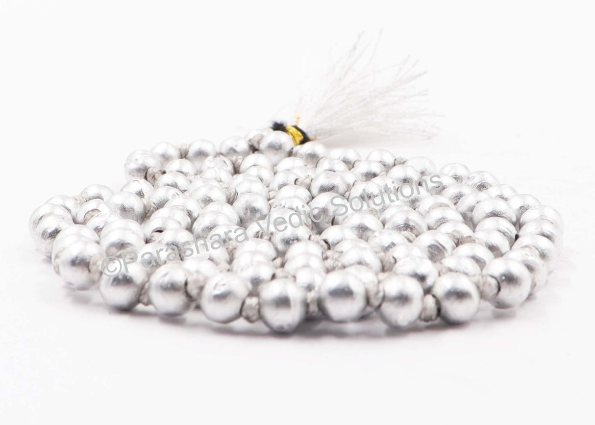 ARKAM Parad Mala/Pure Parad Mala/para Mala/Mercury Mala (Size: 6mm, Length: 28 inches, Beads: 108+1, Weight: 100-115 Grams) - Retail Maharaj