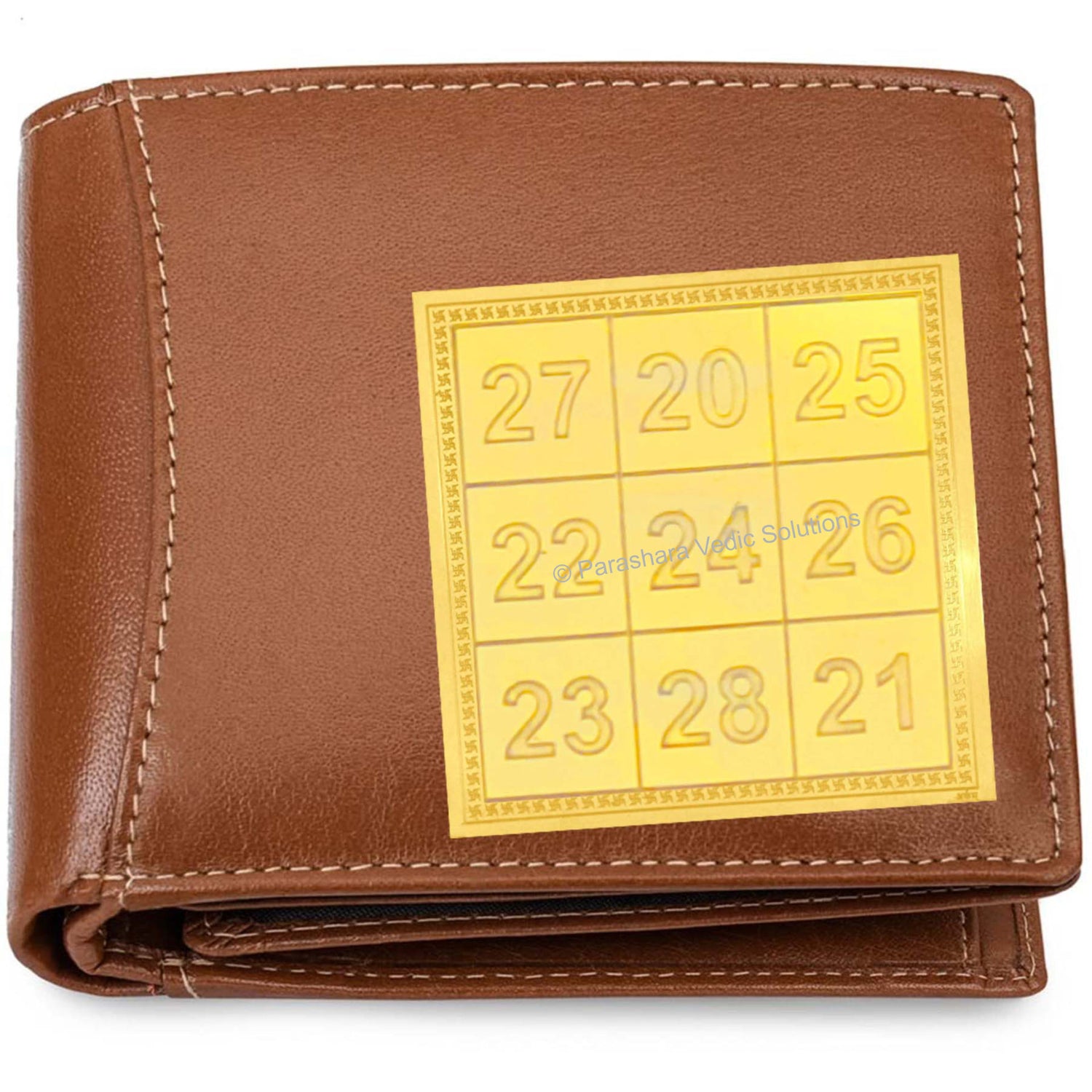 Arkam Kuber Card of Abundance/Kubera Card Yantra for Wallet/Kuber Yantra for Wallet - Gold Plated Copper - (2 x 2 inches, Golden)