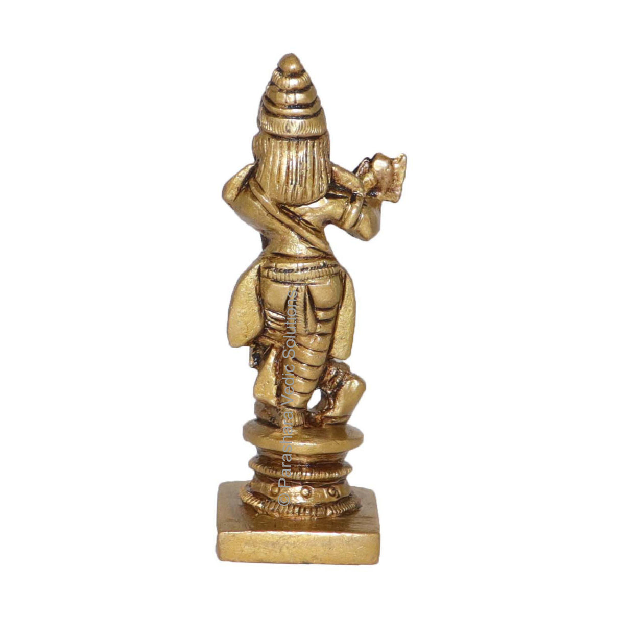 Arkam Brass Krishna Murti / Krishn Idol / Pital Vishnu Krishna Avatar Statue - Antique Brass For Home / Temple / Office (Height: 7.8 cm, Weight: 110 gms) - Retail Maharaj