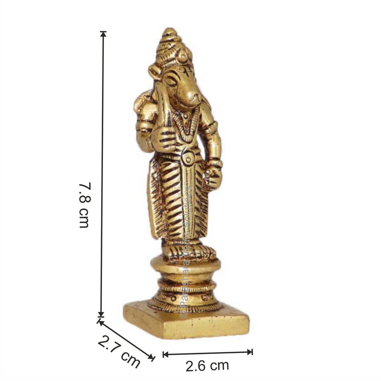 Arkam Brass Kalki Murti / Kaalki Idol / Pital Vishnu Kalki Avatar Statue - Antique Brass For Home / Temple / Office (Height: 7.8 cm, Weight: 120 gms) - Retail Maharaj