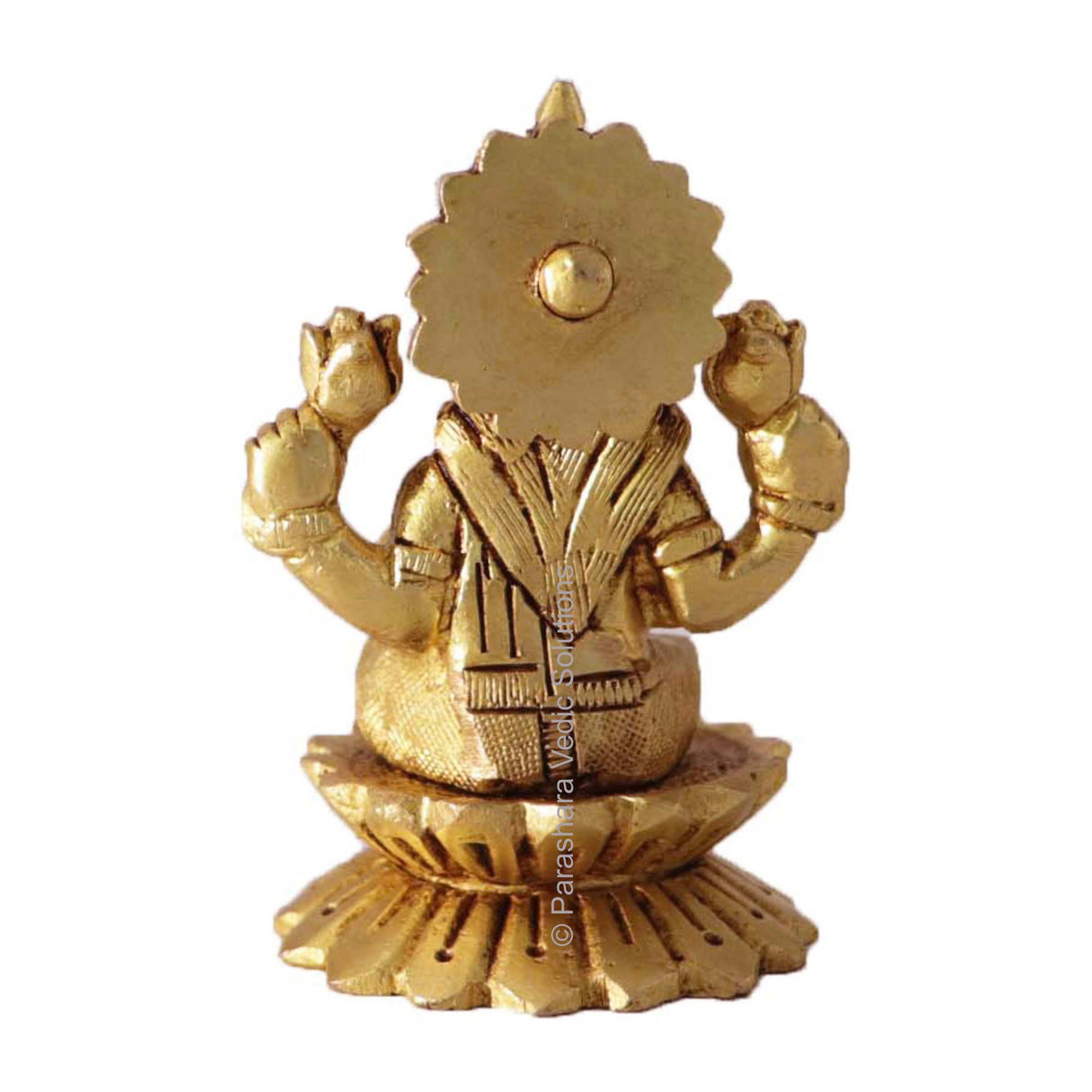 Arkam Brass Lakshmi Murti / Laxmi Idol / Pital Lakshmi Devi Statue - Antique Brass For Home / Temple / Office (Height: 7.8 cm, Weight: 340 gms) - Retail Maharaj