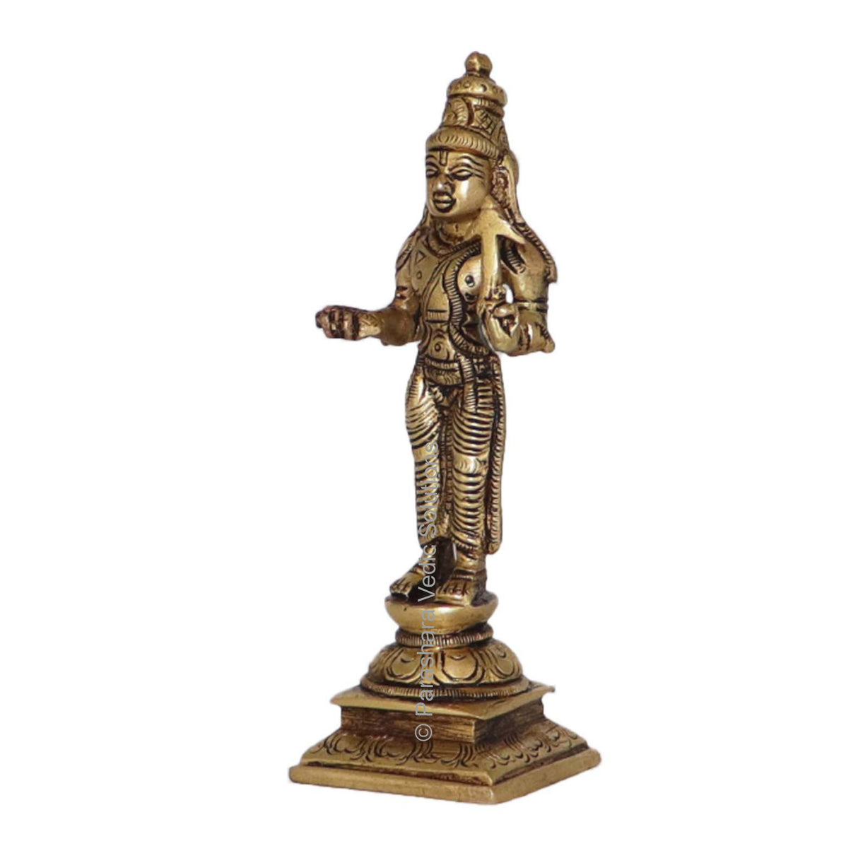 Arkam Brass Balaram Murti / Balram Idol / Pital Vishnu Balram Avatar Statue - Antique Brass For Home / Temple / Office (Height: 14.2 cm, Weight: 360 gms) - Retail Maharaj