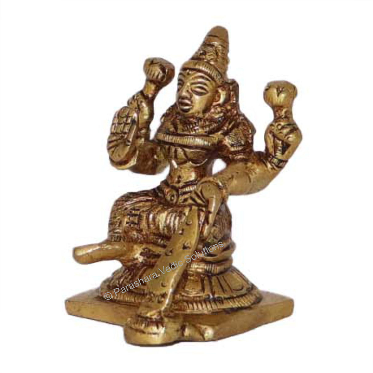 Arkam Brass Dhan Lakshmi Murti / Dhan Laxmi Idol / Pital Ashthalakshmi Statue - Antique Brass For Home / Temple / Office (Height: 6.5 cm, Weight: 200 gms) - Retail Maharaj