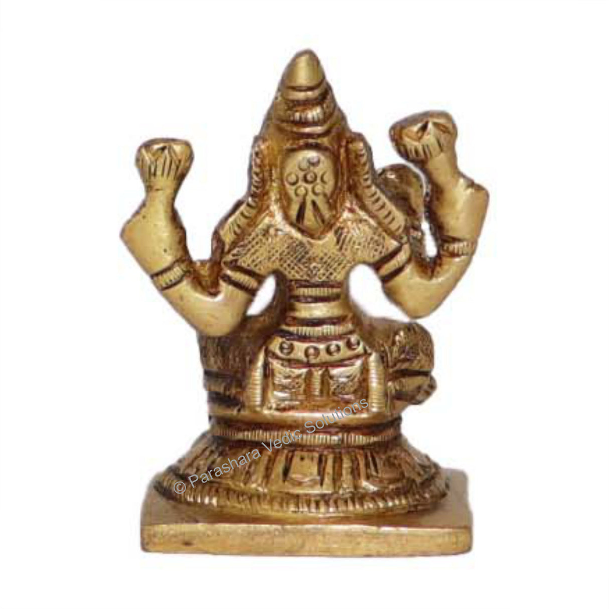 Arkam Brass Dhan Lakshmi Murti / Dhan Laxmi Idol / Pital Ashthalakshmi Statue - Antique Brass For Home / Temple / Office (Height: 6.5 cm, Weight: 200 gms) - Retail Maharaj