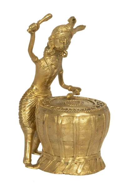 Dokra Home Decor – Tribal Fig – Drum - Retail Maharaj