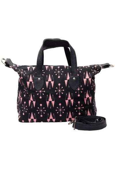 Printed Leather Canvas Hand Bag - Retail Maharaj