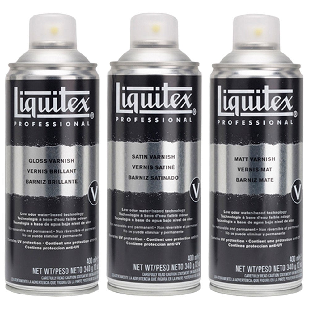 Liquitex Professional Acrylic Varnish Spray – Gloss / Matt / Satin Finish – 400 ml