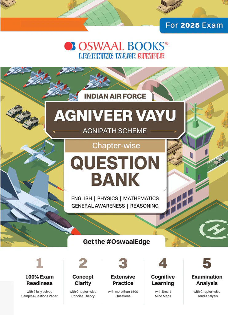 Indian Air Force | Agniveer Vayu| Agnipath Scheme | Chapter-wise Question Bank| English, Physics, Mathematics, Reasoning & General Awareness | For 2025 Exam - Retail Maharaj