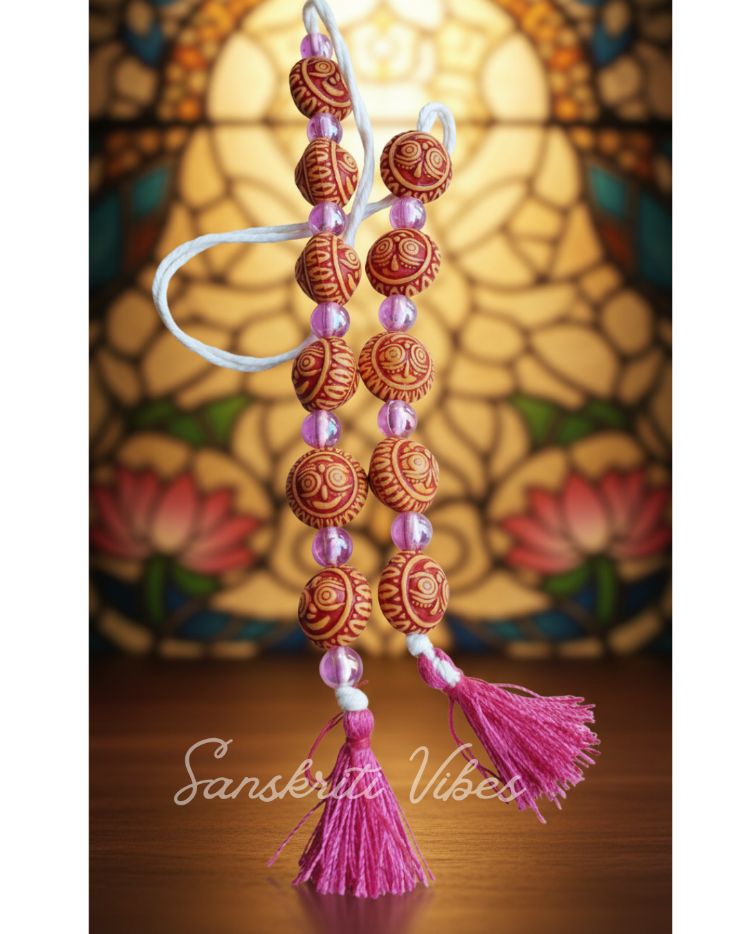 Jagannath Face Counter Beads – 20-Bead Sakshi Mala for Shri Jagannath Ji Devotion and Japa