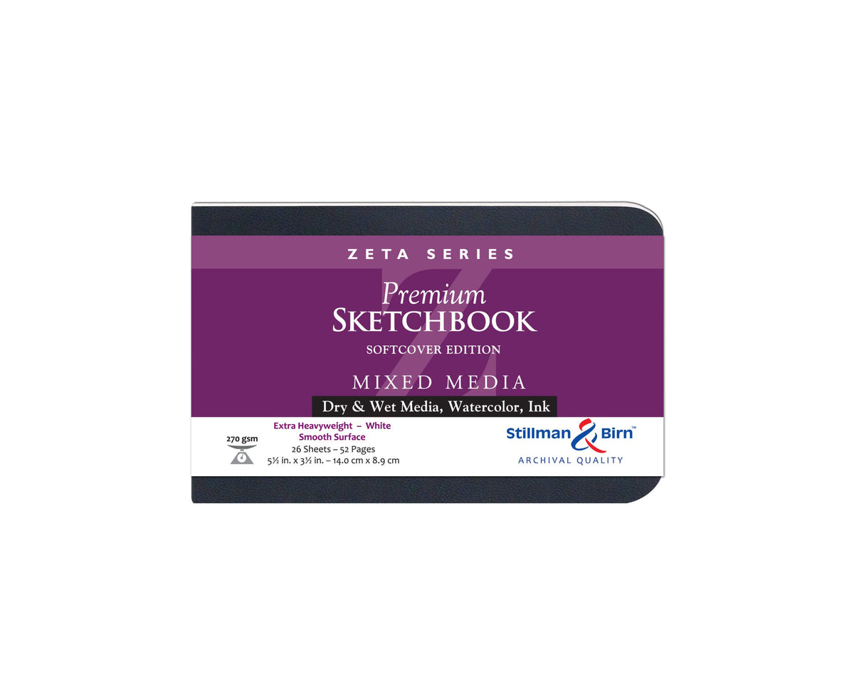 Stillman Birn Zeta Series Extra Heavyweight Smooth Paper Sketchbook Open Stock