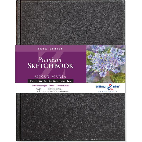 Stillman Birn Zeta Series Extra Heavyweight Smooth Paper Sketchbook Open Stock