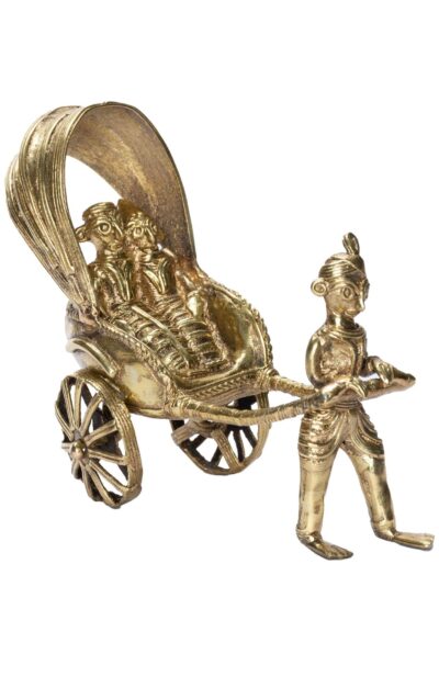 Dokra Home Decor – Handpulled Rickshaw - Retail Maharaj