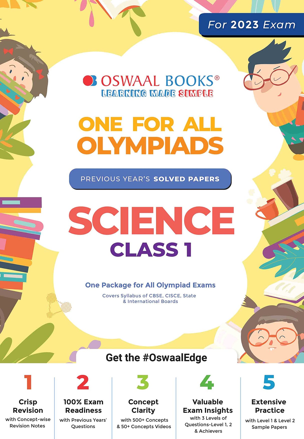 Oswaal One For All Olympiad Previous Years Solved Papers, Class-1 Science Book - Retail Maharaj