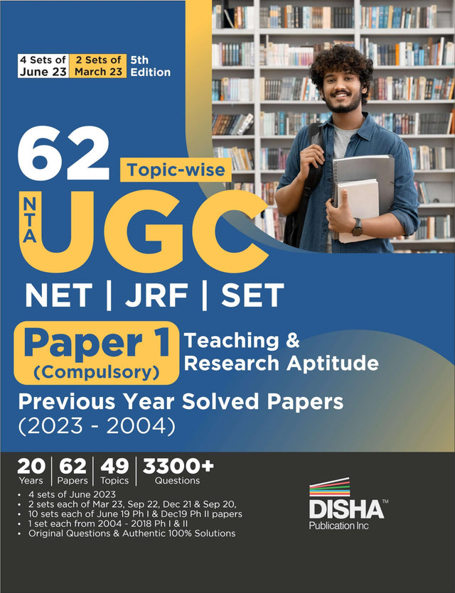 62 Topic-Wise Nta Ugc Net/ Jrf/ Set Paper 1 (Compulsory) Teaching & Research Aptitude Previous Year Solved Papers (2023 - 2004) 5th Edition - Retail Maharaj