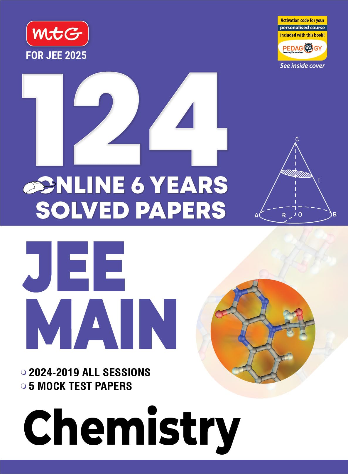 124 Jee Main Chemistry Online (2024-2019 All Session) 6 Previous Years Solved Papers (Pyq) For 2025 Exam - Retail Maharaj