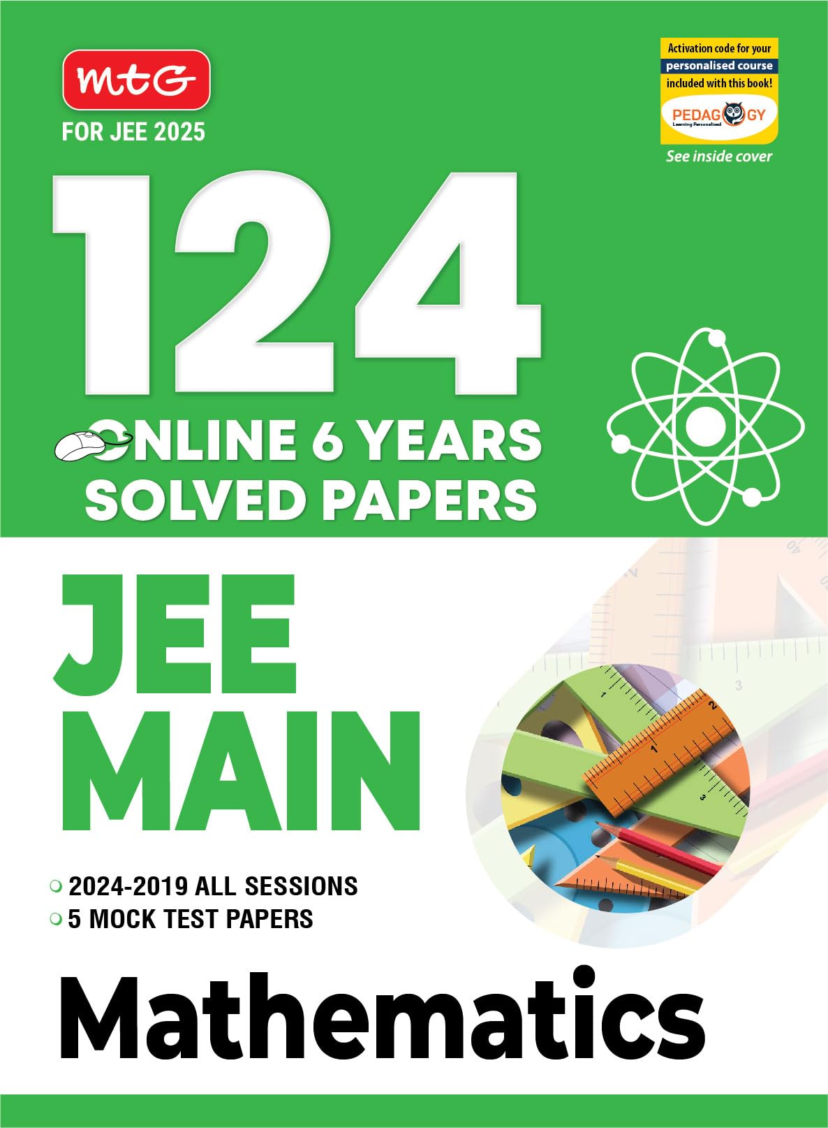 124 Jee Main Mathematics Online (2024-2019 All Session) 6 Previous Years Solved Papers (Pyq) For 2025 Exam - Retail Maharaj