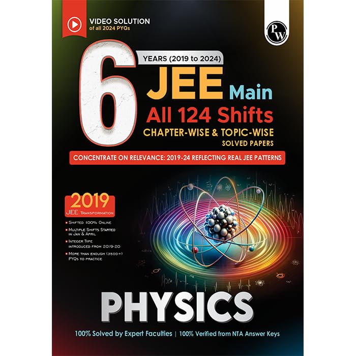 Pw Jee Main 6 Years (2019-2024) Physics All Shifts Online Previous Years Solved Papers Chapterwise And Topicwise Pyqs For Jee Main 2025 Exams - Retail Maharaj