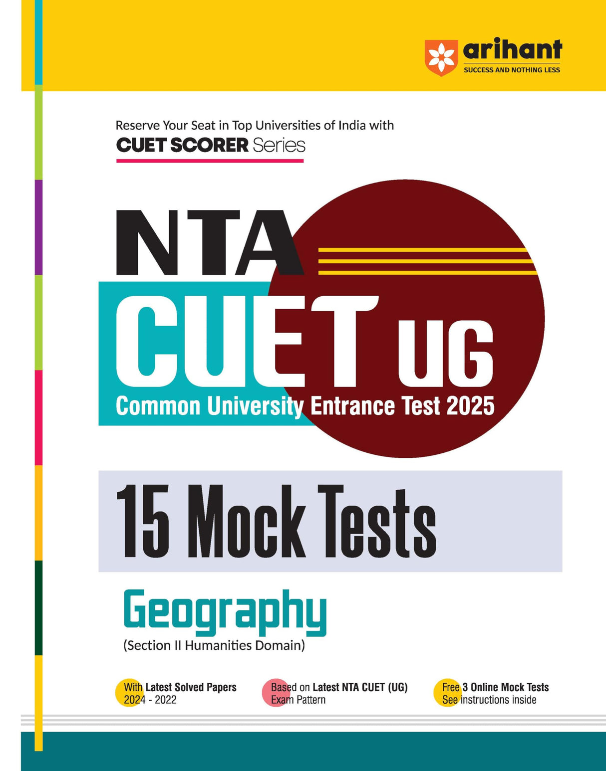 Arihant Nta Cuet Ug 2025 15 Mock Tests For Geography Section Ii Humanities Domain - Retail Maharaj