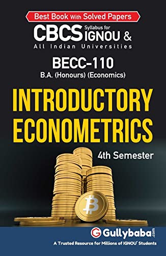Gullybaba Ignou Cbcs Ba Honours 4th Sem Becc-110 Introductory Econometrics - Retail Maharaj