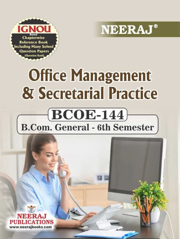 Neeraj Bcoe-144 Office Management And Secretarial Practice - Retail Maharaj