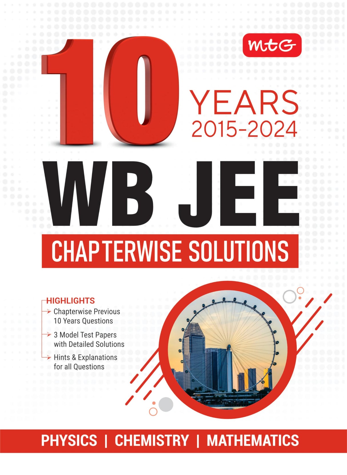 10 Years Wb Jee Chapterwise Previous Solved Questions Papers (Pyq Book) Physics, Chemistry & Mathematics For 2025 Exam | 3 Model Test Papers With Hint & Explanations For All Question For Wbjee Engineering Entrance Exam - Retail Maharaj
