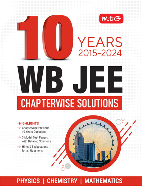 10 Years Wb Jee Chapterwise Previous Solved Questions Papers (Pyq Book) Physics, Chemistry & Mathematics For 2025 Exam | 3 Model Test Papers With Hint & Explanations For All Question For Wbjee Engineering Entrance Exam - Retail Maharaj