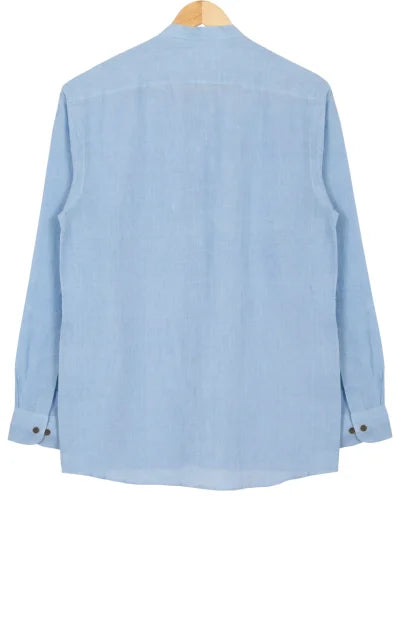 Linen Shirt – Sky Blue - Retail Maharaj
