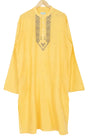 Jamdani Cotton Kurta – Yellow - Retail Maharaj