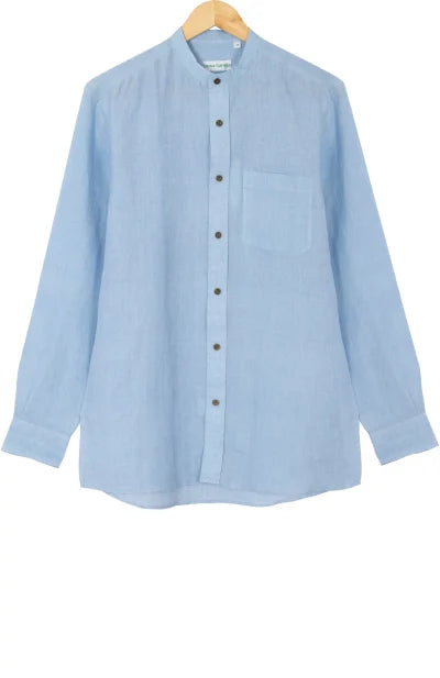 Linen Shirt – Sky Blue - Retail Maharaj