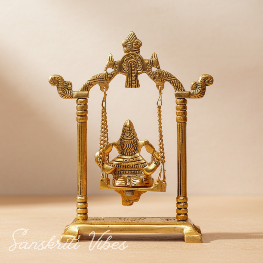 Ganesh Ji Jhula Idol Decorative Showpiece for Home and Pooja Room