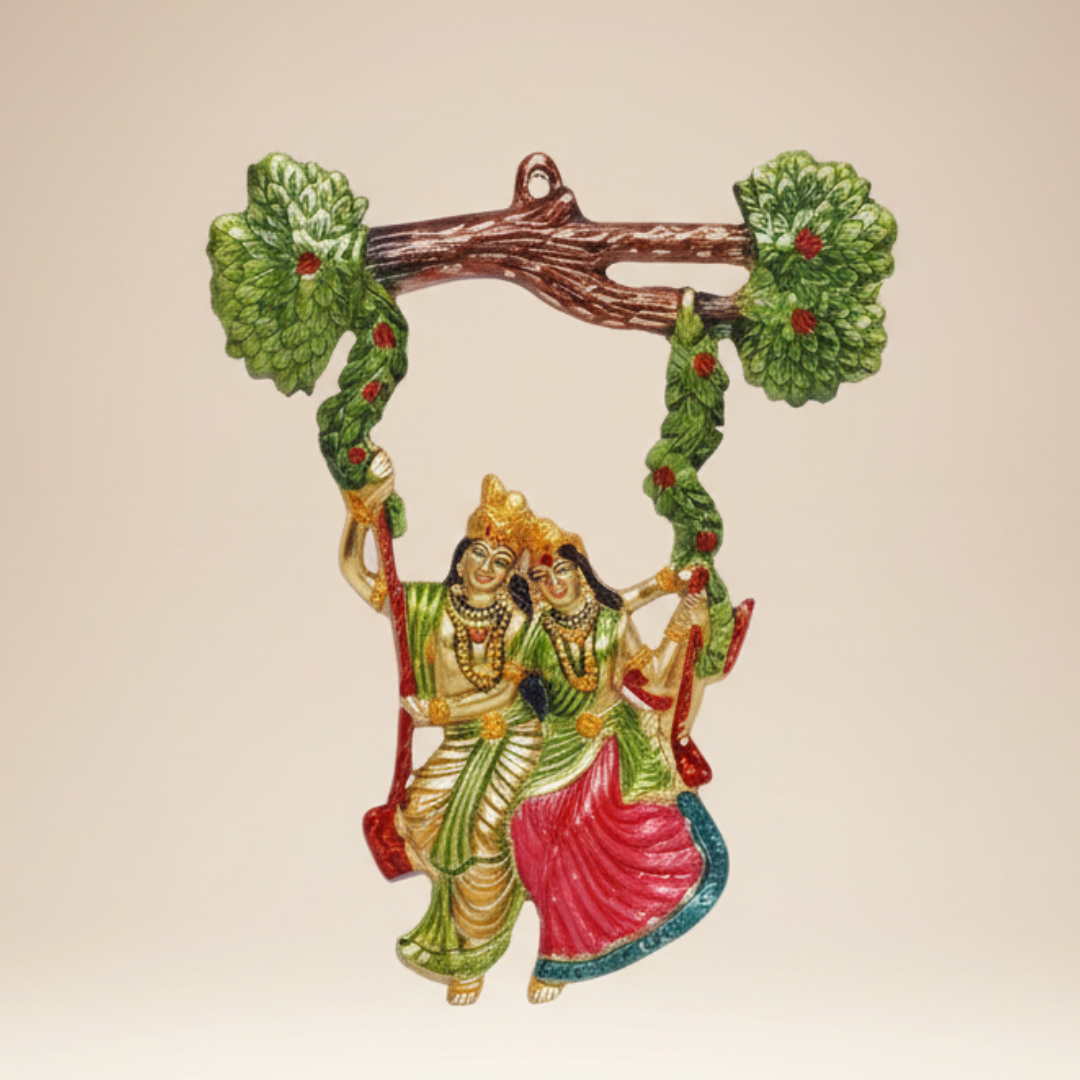Handcrafted Radha Krishna Metal Statue Decorative Idol for Home Decor and Pooja by Sanskriti Vibes