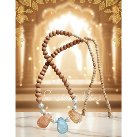 Original Crystal with Tulsi Kanthi Design Mala – Premium Crystal Beads with Tulsi, Spiritual & Elegant - Retail Maharaj