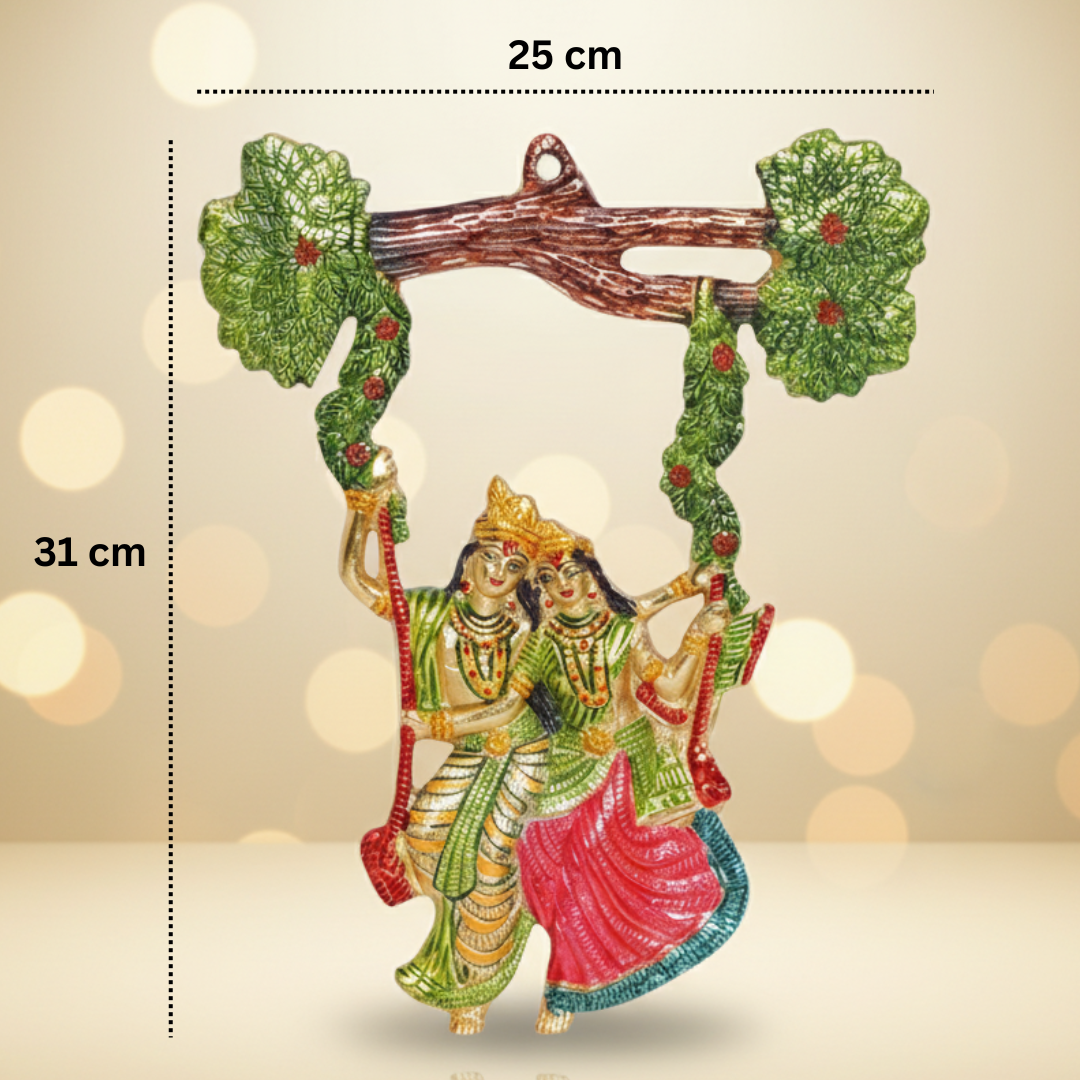 Handcrafted Radha Krishna Metal Statue Decorative Idol for Home Decor and Pooja by Sanskriti Vibes