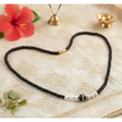 Black Stone with White Moti Tulsi Kanthi Mala – Premium Black Stone Beads, White Pearls & Tulsi, Spiritual Mala - Retail Maharaj