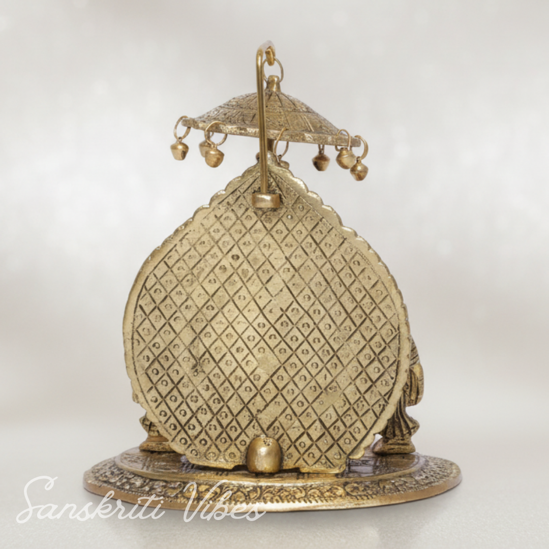 Riddhi Shiddhi Ganesha Metal Statue for Temple Pooja Handcrafted Ganesh Idol for Home Mandir and Auspicious Gifting