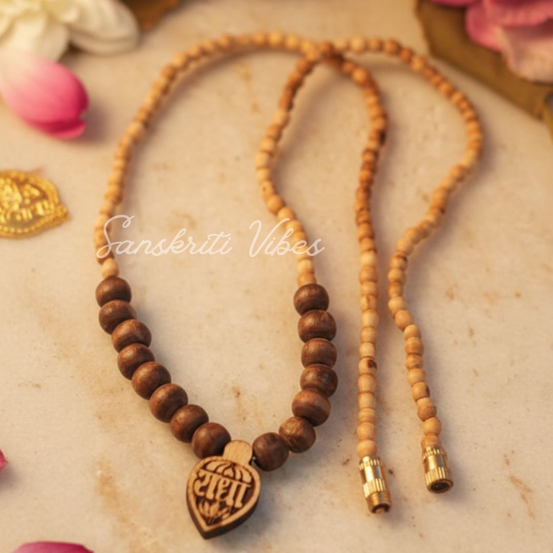 Radha Locket Tiny Beads Kanthi Mala – Sacred Tulsi Mala with Shri Radha Locket - Retail Maharaj