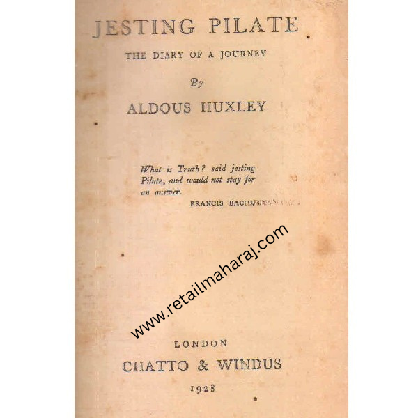 jesting pilate the diary of a journey - Retail Maharaj