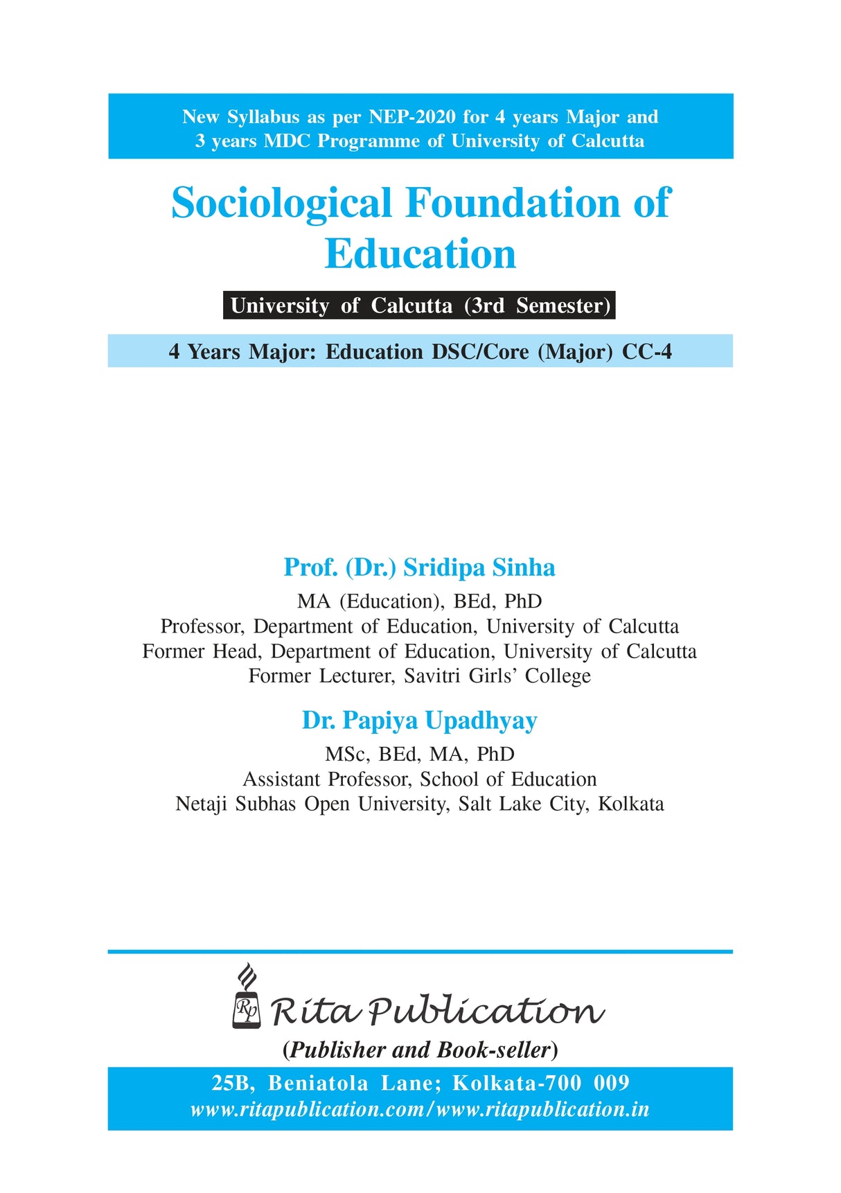 CU_3rd Sem_Major_CC-04_Sociological Foundation of Education - Retail Maharaj