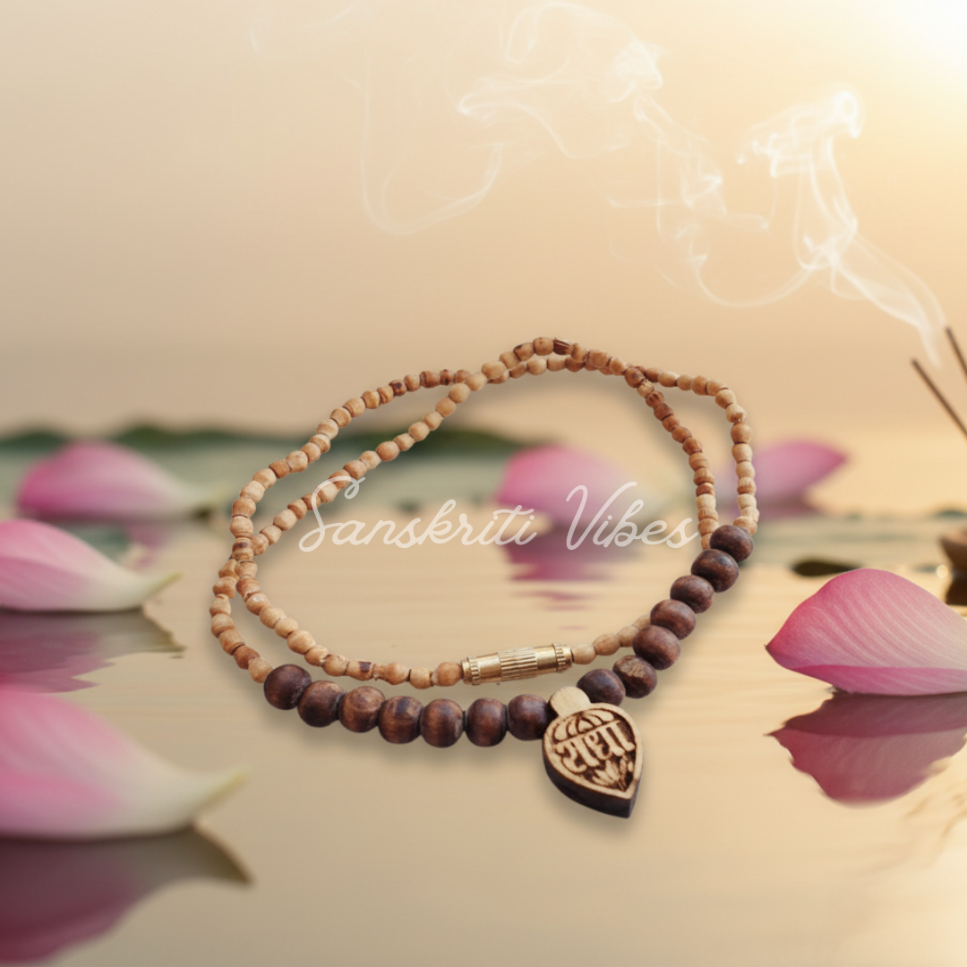 Radha Locket Tiny Beads Kanthi Mala – Sacred Tulsi Mala with Shri Radha Locket - Retail Maharaj