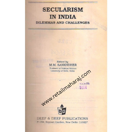 secularism in india Dilemmas and Challenges 1st edition - Retail Maharaj