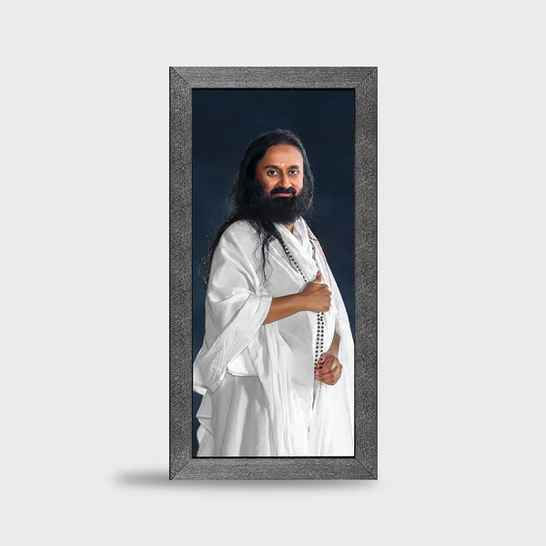 Photo Frame 9 x 19 inch (Sparkle) | Premium Frame featuring Gurudev Sri Sri Ravi Shankar - Retail Maharaj