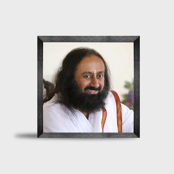 Photo Frame 11 x 11 inch (Sparkle) | Premium Frame featuring Gurudev Sri Sri Ravi Shankar - Retail Maharaj