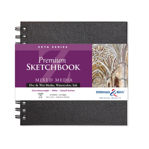 Stillman Birn Zeta Series Extra Heavyweight Smooth Paper Sketchbook Open Stock