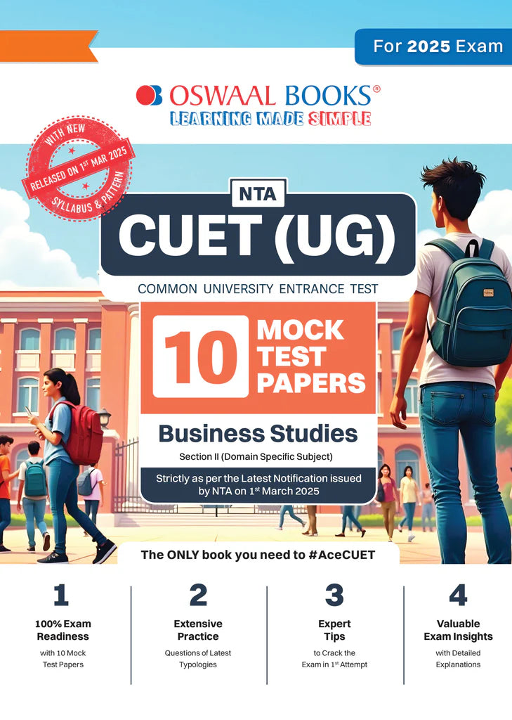 NTA CUET (UG) 10 Mock Test Papers | Section II Business Studies (For 2025 Exam) | With New Syllabus & Pattern Released on 1st March 2025 - Retail Maharaj