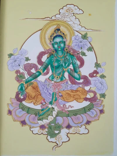 Thangka Painting - Arya Tara (Sanskrit) / Jetsun Drolma (Tibetan) - Retail Maharaj